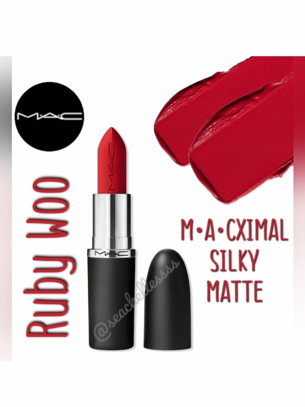 M•A•CIMAL Silky Matte Lipstick Ruby Woo Brand New in Box Authentic
